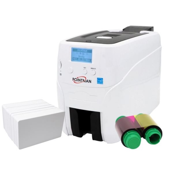 Picture of ID Card printer Pointman Nuvia N25 duplex auto front and back. POIN25